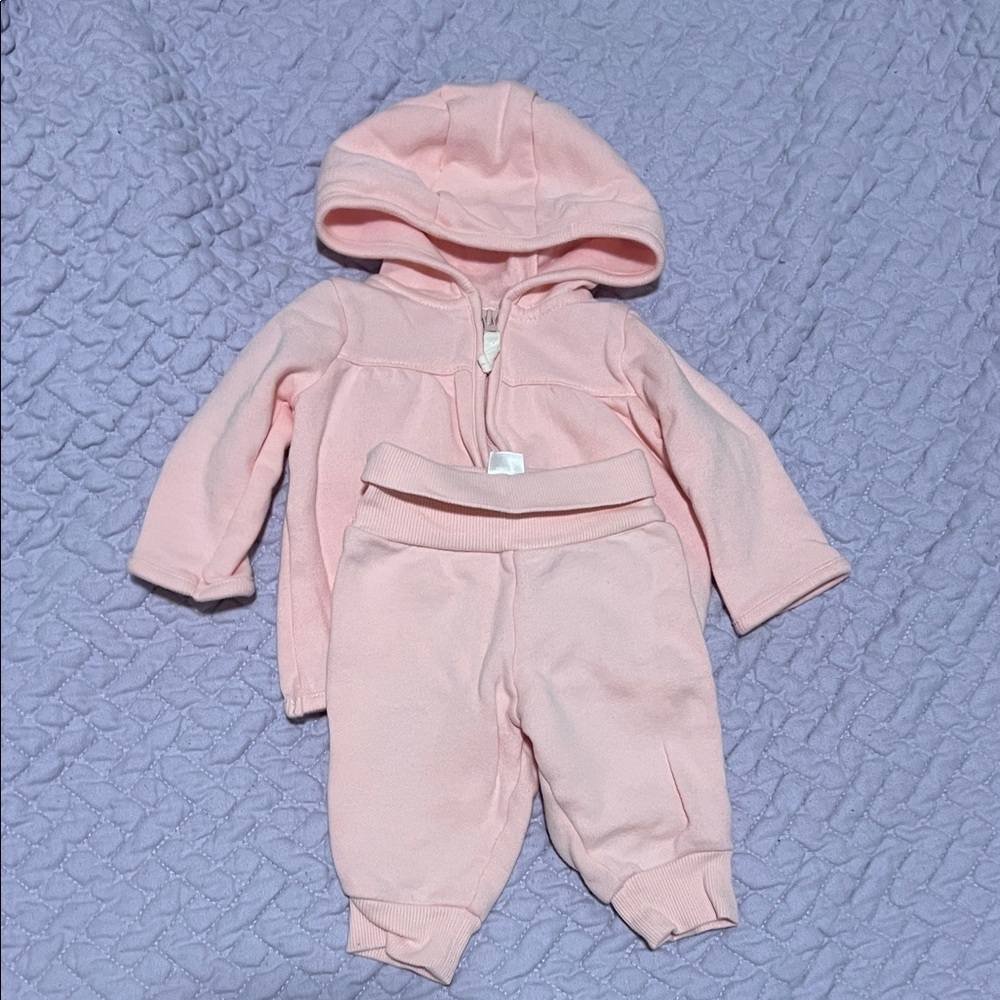Carter's Pink Sweatpants & Hoodie Set